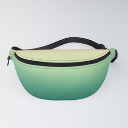White, yellow, green, turquoise gradient, Ombre. Fanny Pack