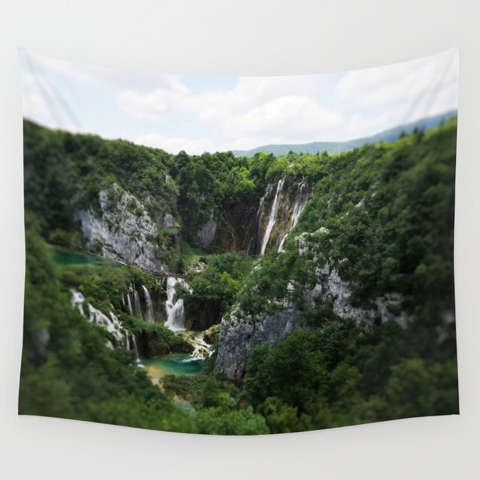 Veliki Slap Waterfall 1 Plitvice Lakes National Park Croatia Bokeh Wall Tapestry By Gxp Design Society6