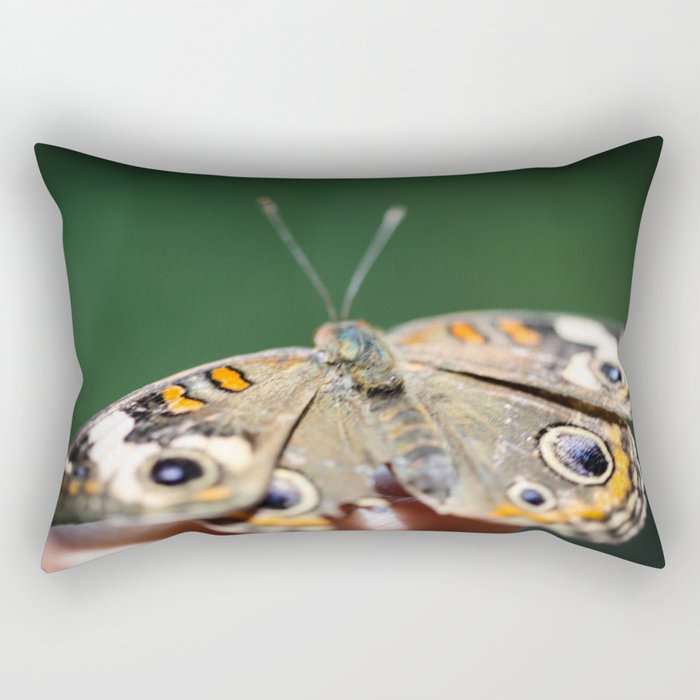 Common Buckeye Junonia Coenia Butterfly Rectangular Pillow