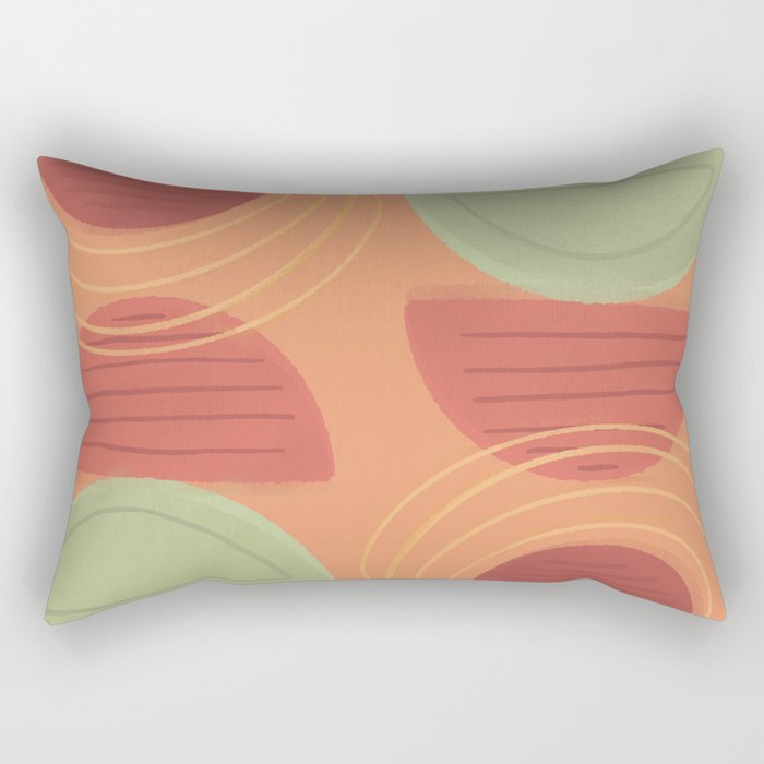 Geometric Pattern - Autumn Colours Rectangular Pillow