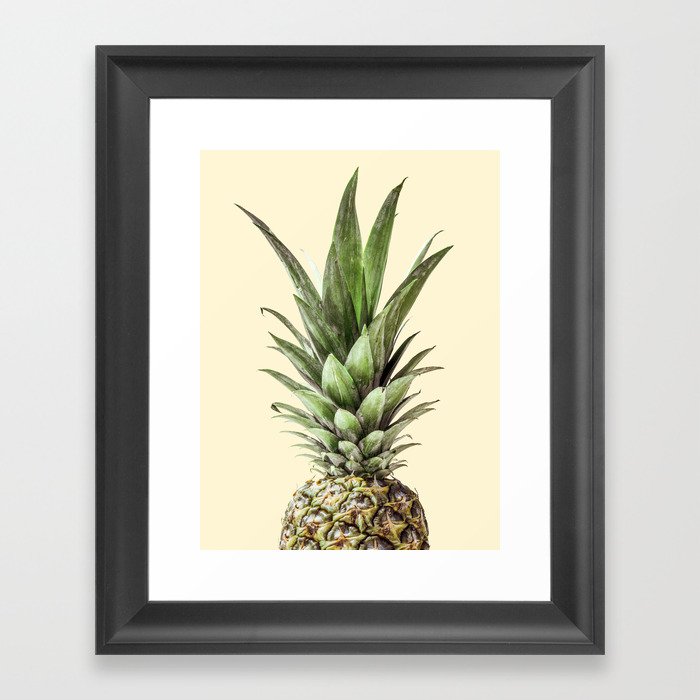Pineapple Fruit Photography | Summer Happy Tropical Vibes Framed Art Print