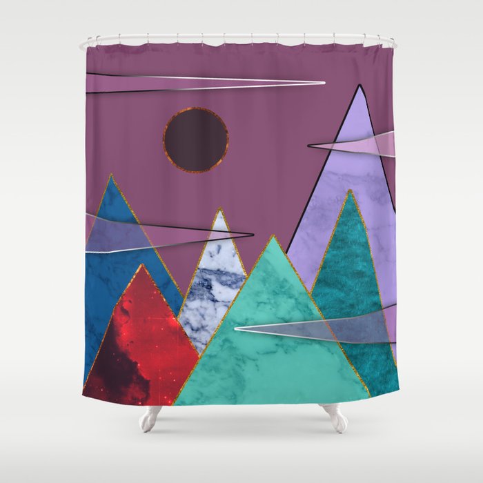 Abstract #405 Shower Curtain