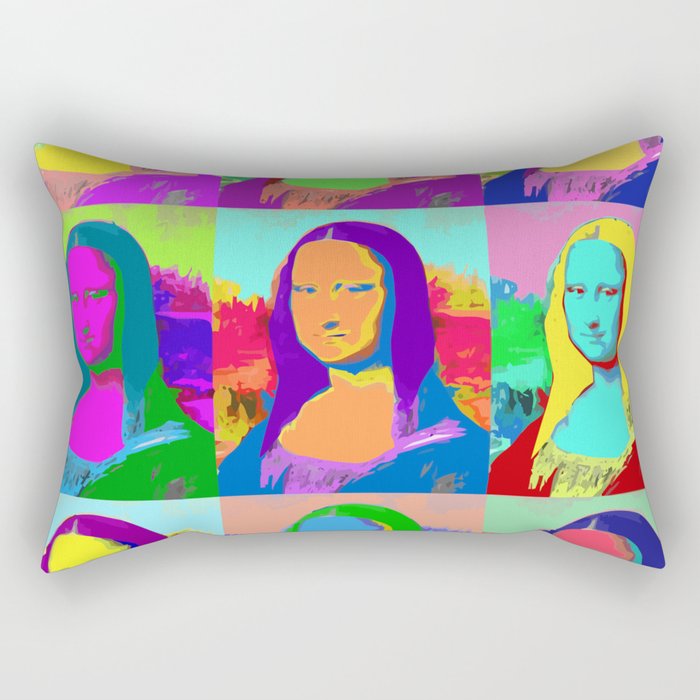Mona Lisa - Pop Art Rectangular Pillow