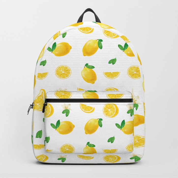 Bittersweet Mellow Bright Yellow Lemon Teeshirt,Yellow sour fruit, High quality lemon pattern, summe Backpack