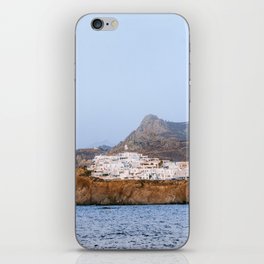 Seaside View over White Village of Greek Island Naxoss | Summer Travel Photography Fine Art iPhone Skin