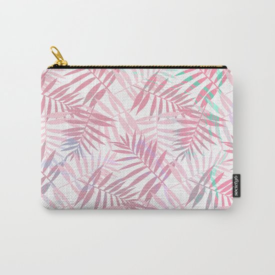Pastel Color Palms Pattern Carry-All Pouch