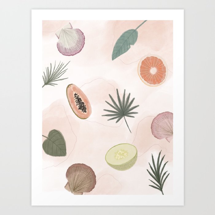 Palm Leaf Paradise Art Print