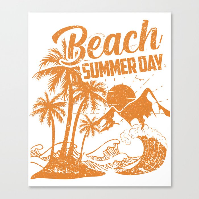 Beach Summer Day Canvas Print