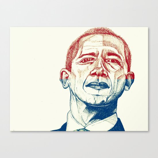 Red, White and Obama Canvas Print