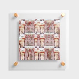 Summer in the City - abstract handmade oil painting in beautiful warm pastel colors Floating Acrylic Print