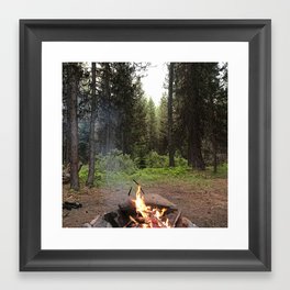 Backpacking Camp Fire Framed Art Print | Summit Deer Valley, Photo, Fall Autumn Spring, Outdoors Outdoor, Lust Trees Fantasy, Colorado Vail Aspen, Adventure Wander, Nature Animal Color, Green Greens Pine, Rocky Quotes Denver 