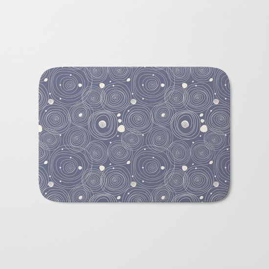 Blue Scribbles Pattern 08 Bath Mat