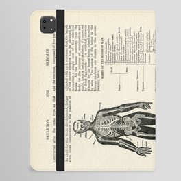 Vintage Dictionary Page Anatomy Skeleton  iPad Folio Case