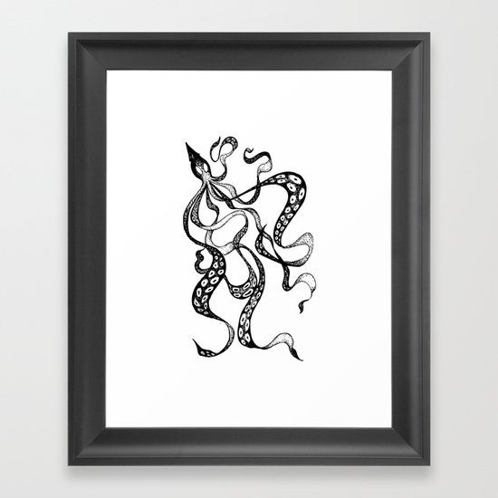 Squid Framed Art Print