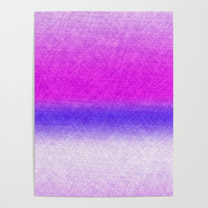 Abstract lilac blue pink geometrical ombre Poster