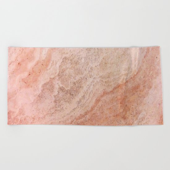 Polished Rose Gold Marble Beach Towel