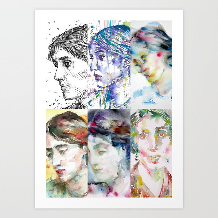 SIX TIMES VIRGINIA WOOLF Art Print