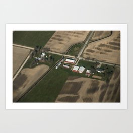 Farm from Above Art Print