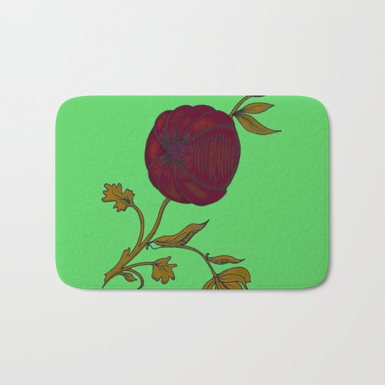 simple decorative pomegranate Bath Mat