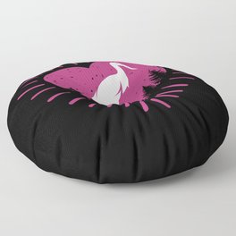 Stork Heart Valentines Day Baby Bird Floor Pillow