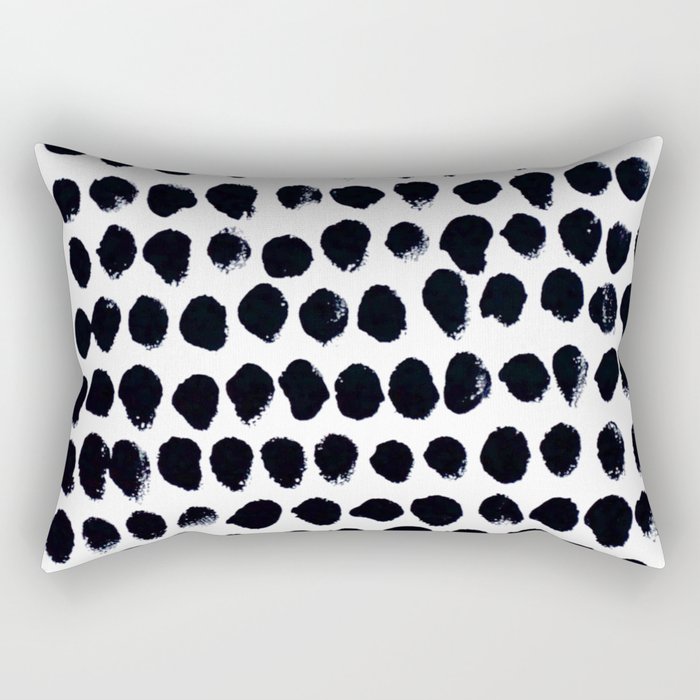 Black Dots Rectangular Pillow