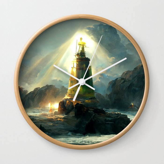 Lighthouse Art - A Ray of Light A Wall Clock