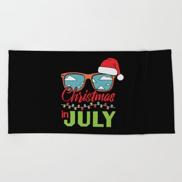 Christmas In July Sunglasses Beach Towel