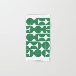 Mid Century Modern Geometric 04 Green Hand & Bath Towel
