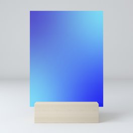 79  Blue Gradient 220506 Aura Ombre Valourine Digital Minimalist Art Mini Art Print