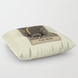 The Moon - Raccoons Tarot Floor Pillow