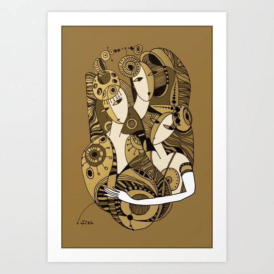Three sisters Art Print