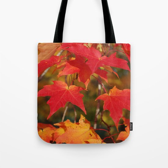 Fiery Autumn Maple Leaves 4966 Tote Bag