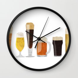 Beer Mugs Wall Clock
