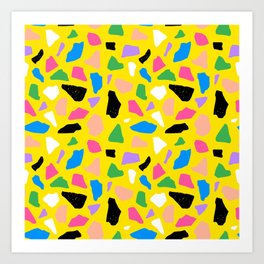 Colorful terrazzo flooring seamless pattern Art Print