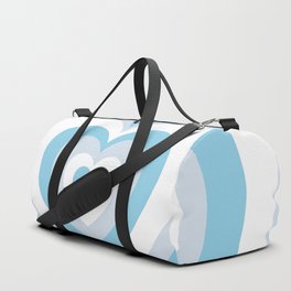 Blue Retro Hearts Duffle Bag