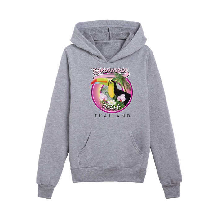 Beautiful Thani Thailand vacation logo. Kids Pullover Hoodie