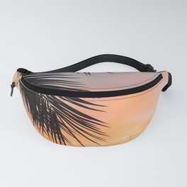 Tropical Sunset Palm Leaf Fanny Pack