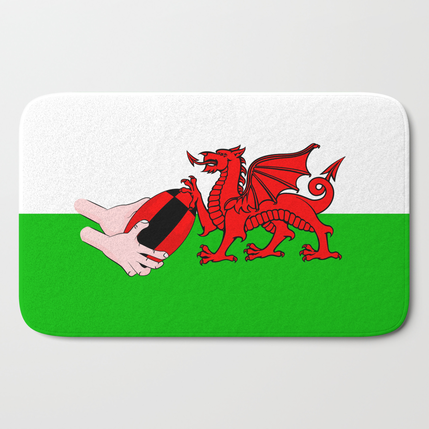 Wales Rugby Flag Bath Mat By Mailboxdisco Society6