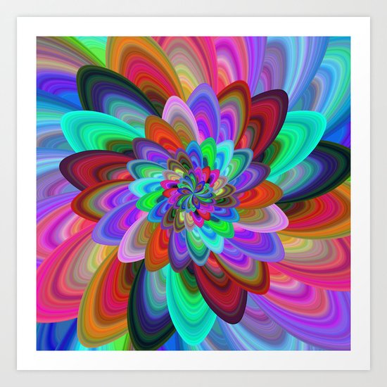 Crazy flower Art Print