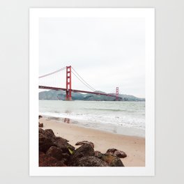 West Bluff View of Golden Gate Bridge Art Print