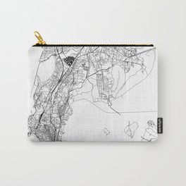 Mumbai White Map Carry-All Pouch | Pattern, Modern, Graphic, Graphicdesign, Street, Design, Road, Abstract, Vector, Line 