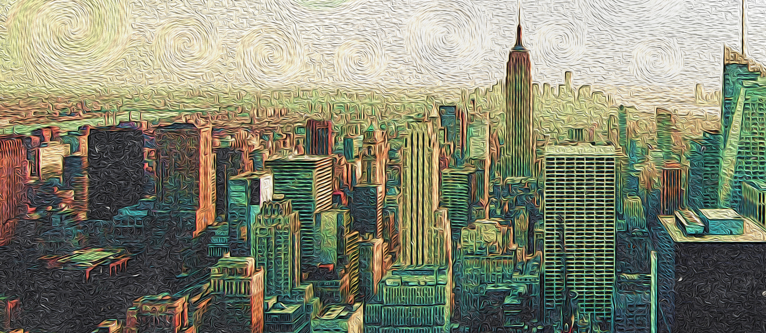 New York City Skyline Vang Gogh Style Oil Painting Coffee Mug By Anthonylonder Society6