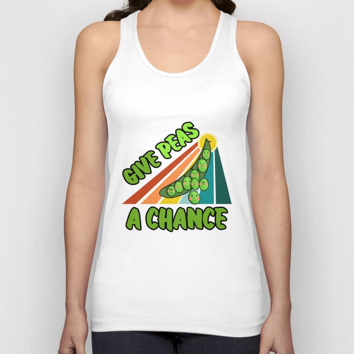 Give Peas A Chance Peace Stripes Sunset Tank Top
