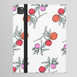 Blood Orange Tree Branch Modern Botanical Pattern iPad Folio Case