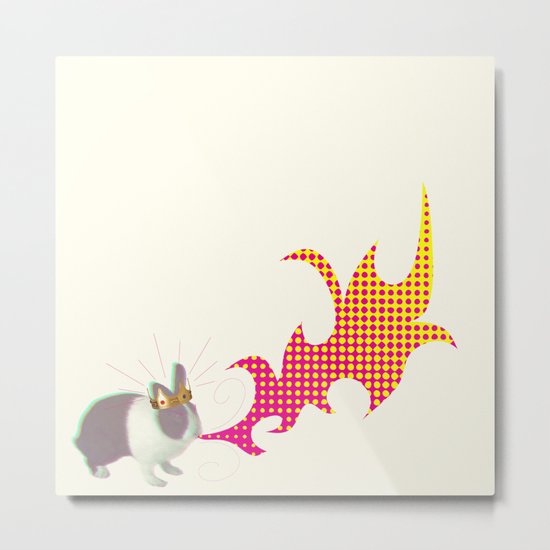 Rabbit King Metal Print