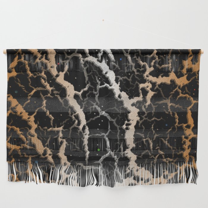 Cracked Space Lava - Bronze/White Wall Hanging