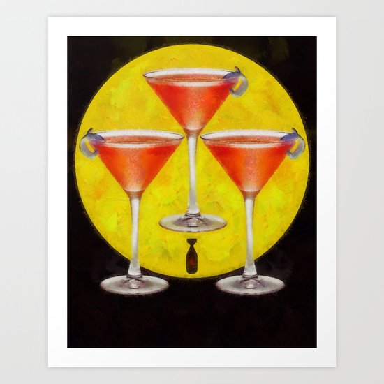 atomic martini sunrise Art Print