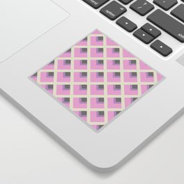 Pink geometry Sticker