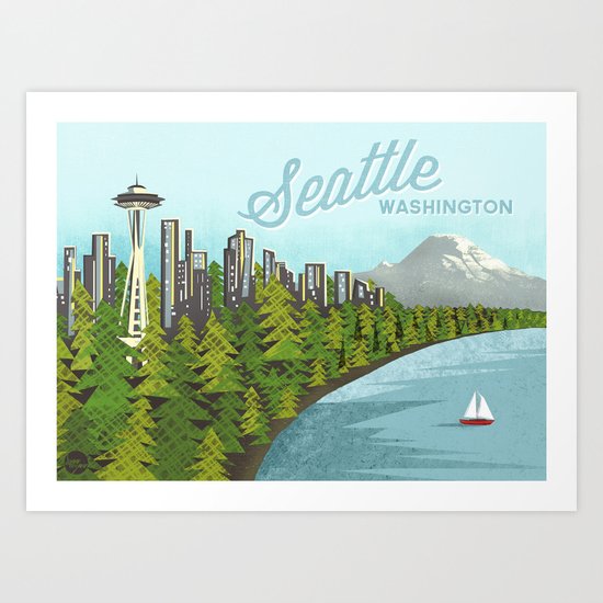 Seattle Sound Art Print