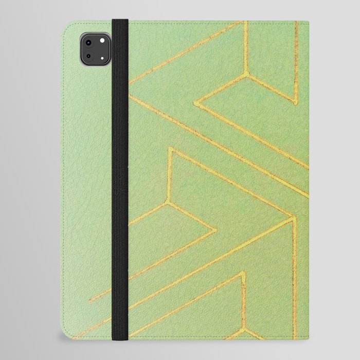 green golden pattern iPad Folio Case